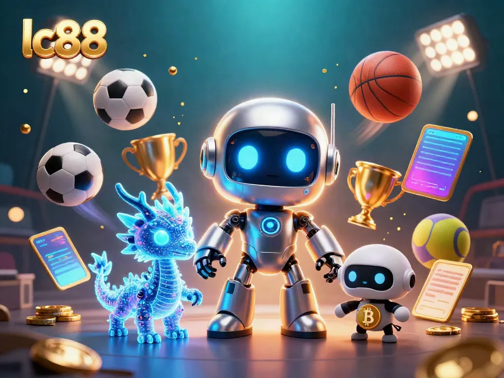 Experience thrilling moments at lc88 with a dynamic sci-fi casino scene featuring vibrant 3D elements.