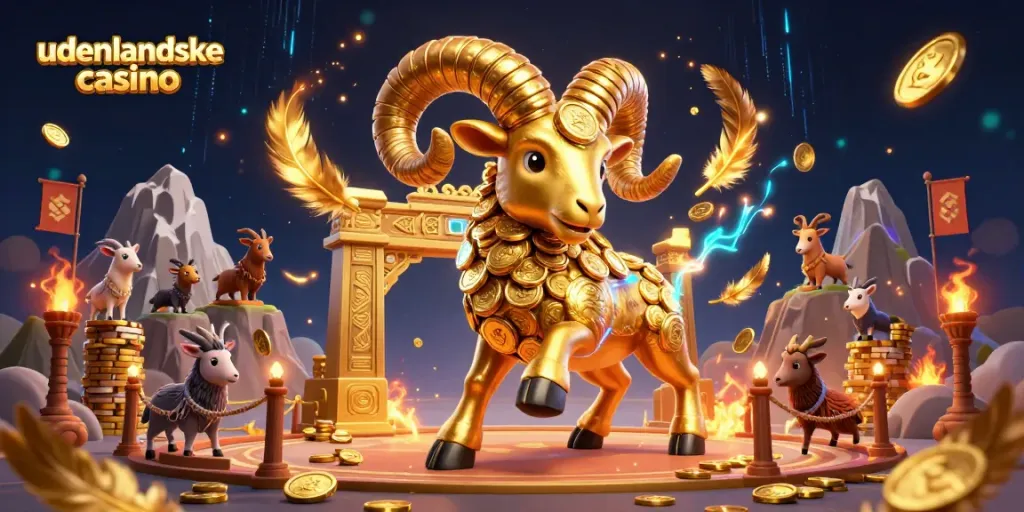 Feel the excitement at udenlandske casino as the golden ram charges through a dynamic gambling arena.