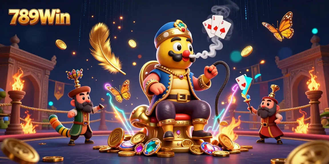 Experience thrilling gaming at 789Win with a vibrant 3D casino scene full of poker symbols and dynamic elements.