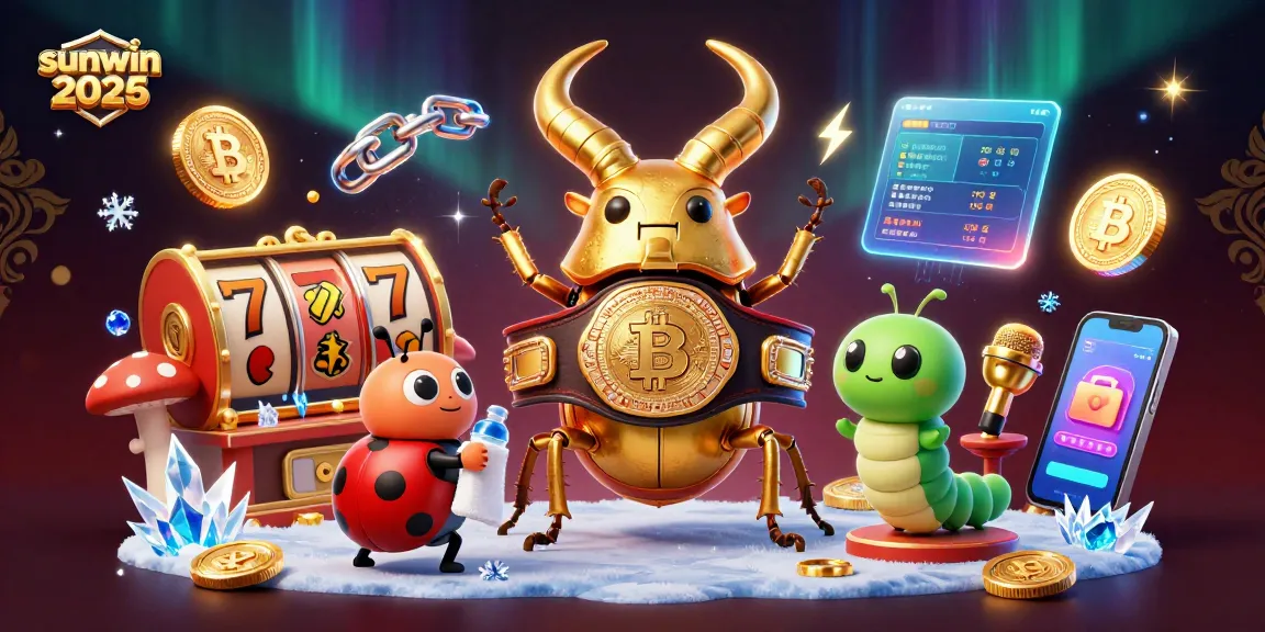 Experience sunwin 2026 jackpots with vibrant casino action featuring a giant beetle champion.